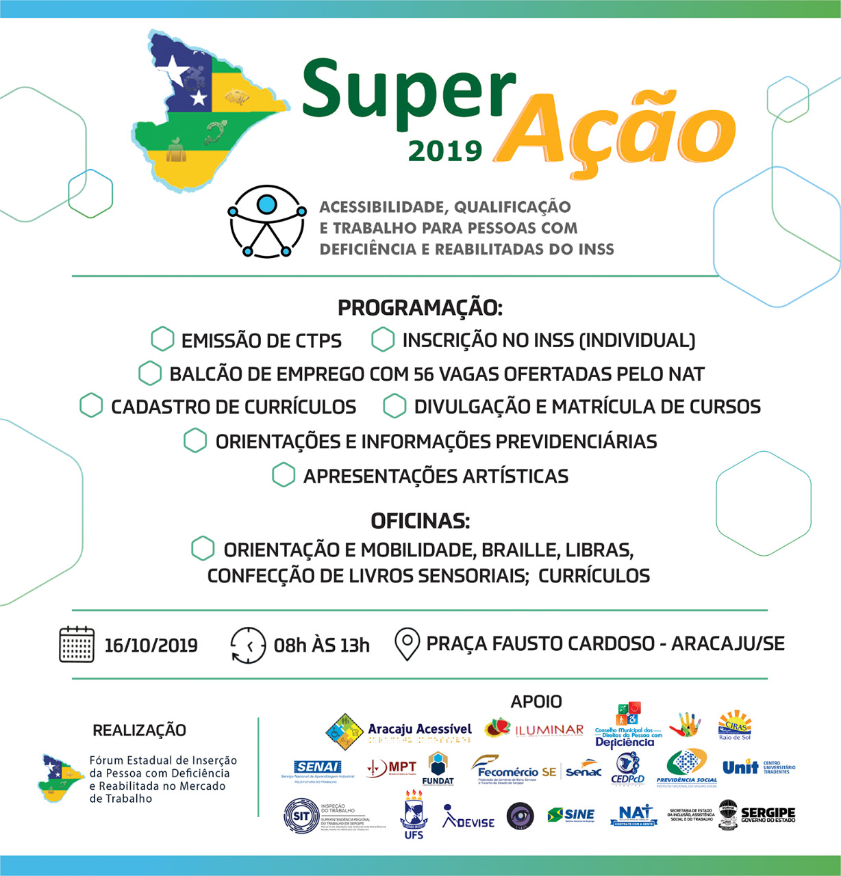 SuperAção oferece vagas de emprego e serviços para pessoas com deficiência nesta quarta