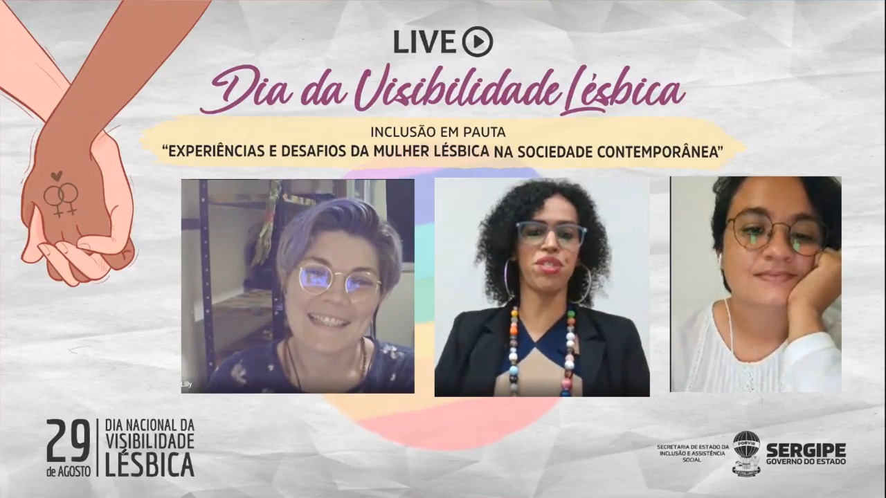Live da Secretaria de Estado da Inclusão encerra Mês da Visibilidade Lésbica